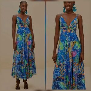 Farm Rio Blue Sealife Maxidress